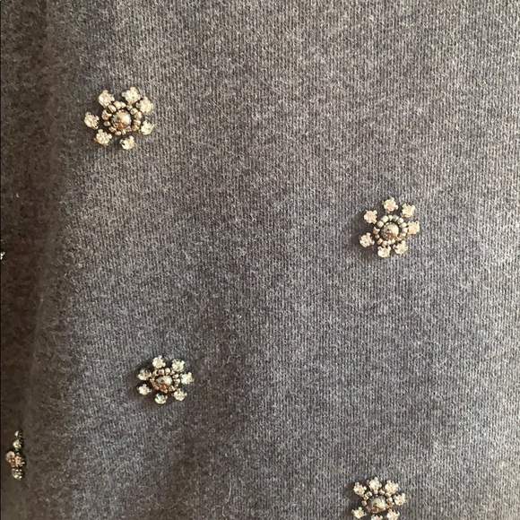 Adorable Gray Forever 21 Sweatshirt with Jewels S - Picture 3 of 8